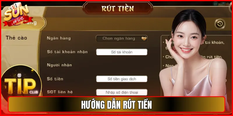 hướng dẫn rút tiền